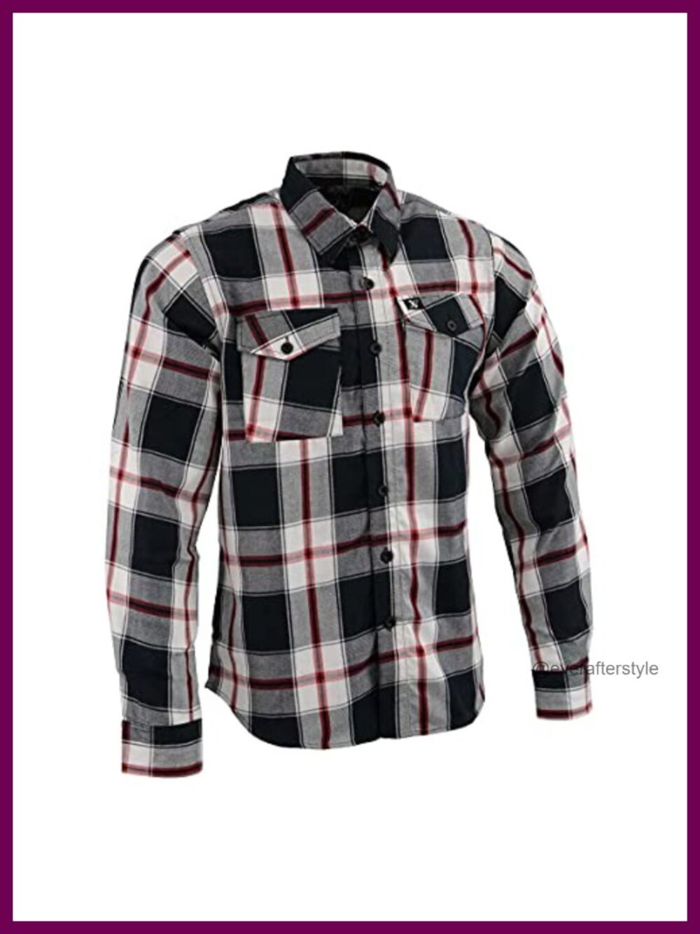 Men's Long Sleeve Plaid Flannel Shirt Button Front Classic Fit